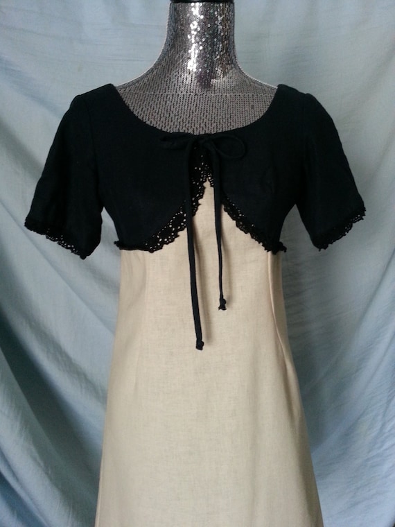 Circa 1960's Black and White Dress