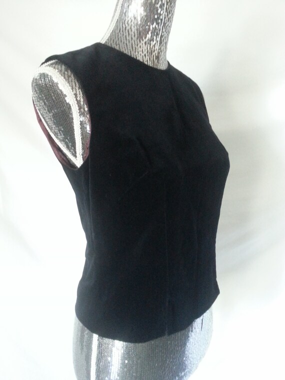 Velvet Vintage Black Top - image 3