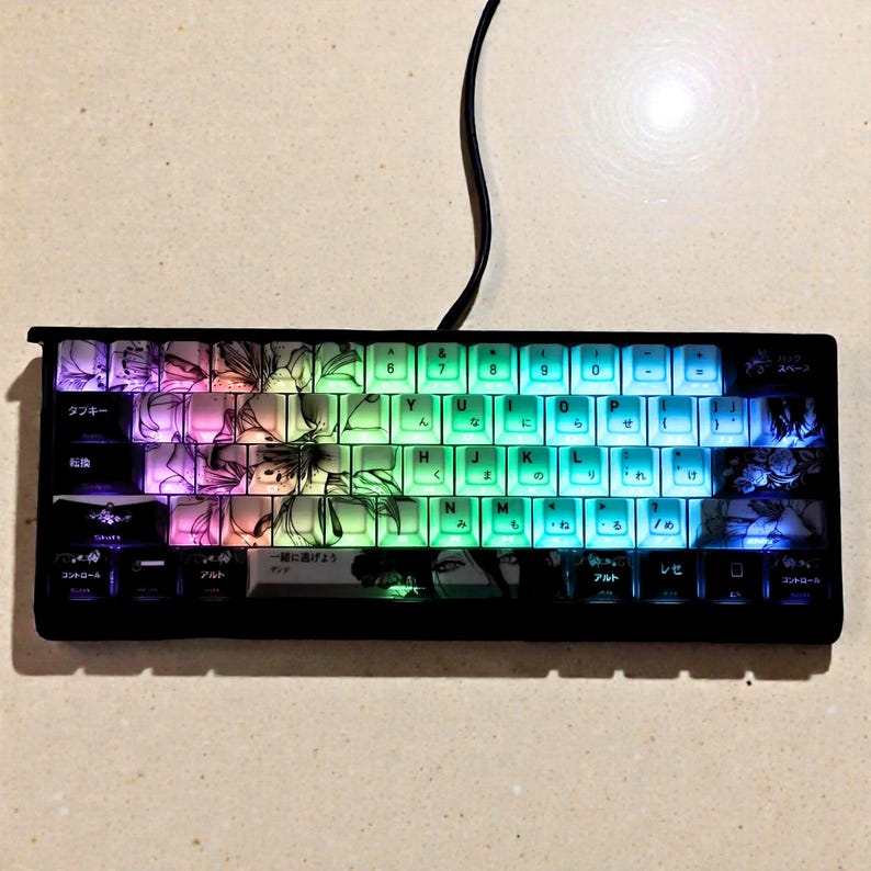Reze Bomb Devil Shine-through Keycaps Dual Legends, Japanese Style ...