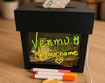 Customizable Tip Box with LED Acrylic Luminous Board