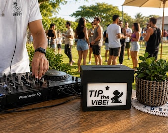 GlowTip Box | LED DJ Tip Jar for DJs, Musicians & Live Performers