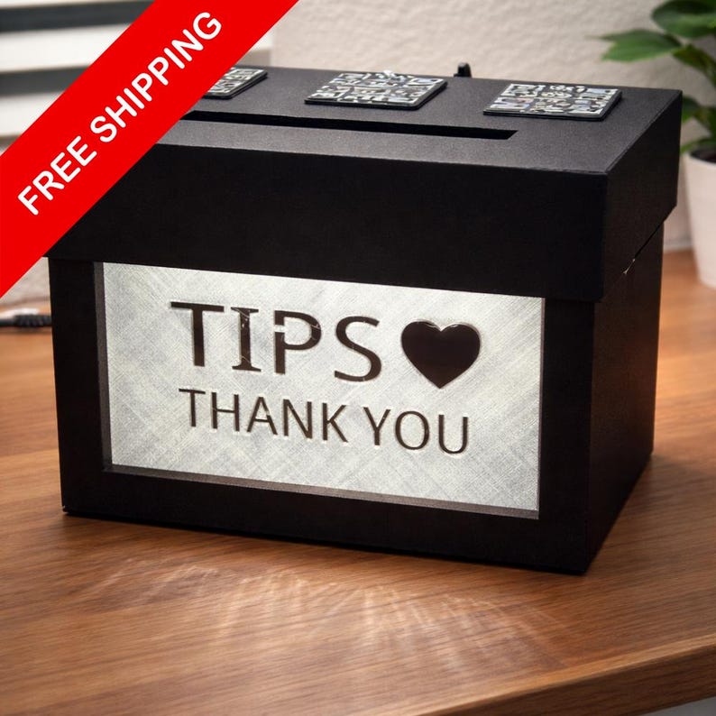 Ultimate Tip Box™ – Tip Jar With LED Scrolling, Custom QR Codes ...