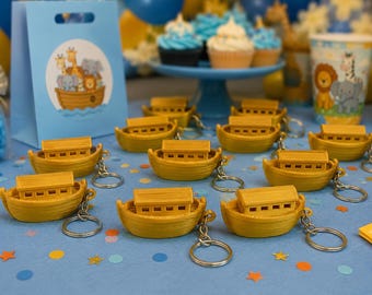30 PACK Noah's Ark Keychains: Christian Party Favors, VBS Gifts, Sunday School Keepsakes