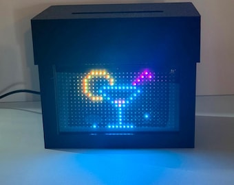Bartender LED Tip Jar, Programmable Display, Bluetooth App Control, Bar Events Tip Box