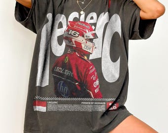Charles Leclerc F1 Shirt, Vintage Formula 1 Racing Graphic Comfort Colors® Tee, Leclerc Fan Apparel, Scuderia Gift
