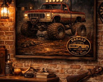 Diseños de pared de camiones clásicos de la serie Hunter de Badass Rebel Rigs / Láminas clásicas