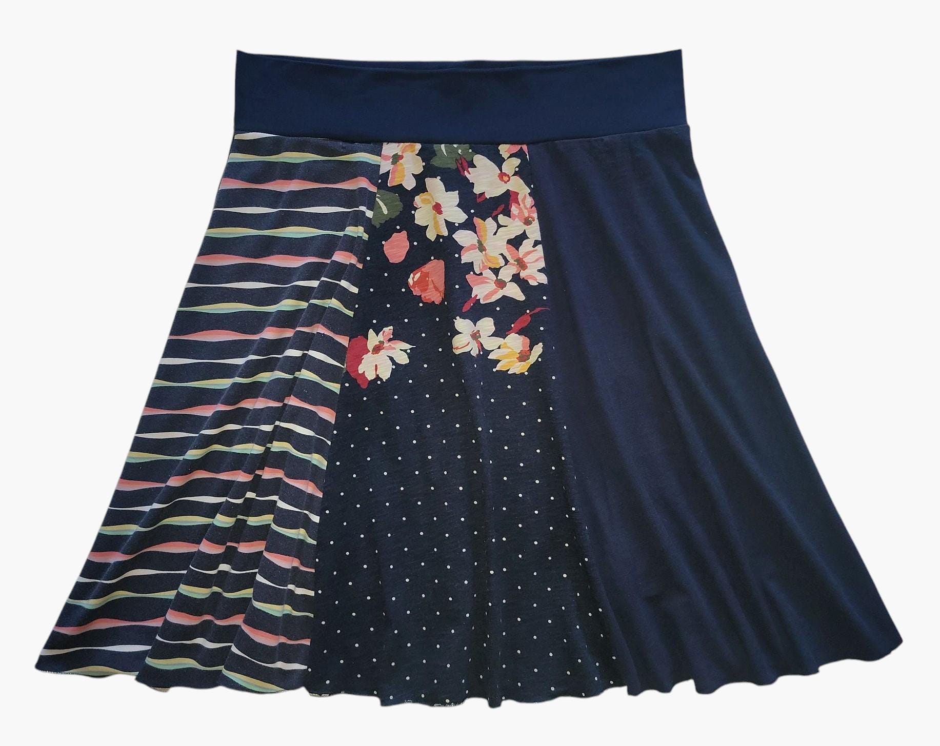 1X 2X Plus Size Navy Women's Skirt Size 18 20 22 Upcyled Skirt Travel Skirt Sustainable Clothing Best Selling Twinkle Skirts Twinklewear