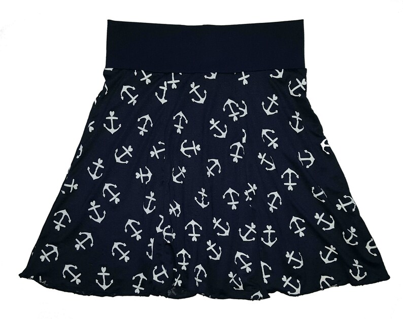 Nautical Skirt Women's Size Small 4 6 Anchors Lightweight Etsy