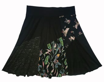 Plus Size Skirt 1X 2X One of a Kind Upcycled Skirt Hippie Skirt Repurposed Skirt Size 18 20 22 Athleisure Skirt T-Shirt Skirt Twinkle