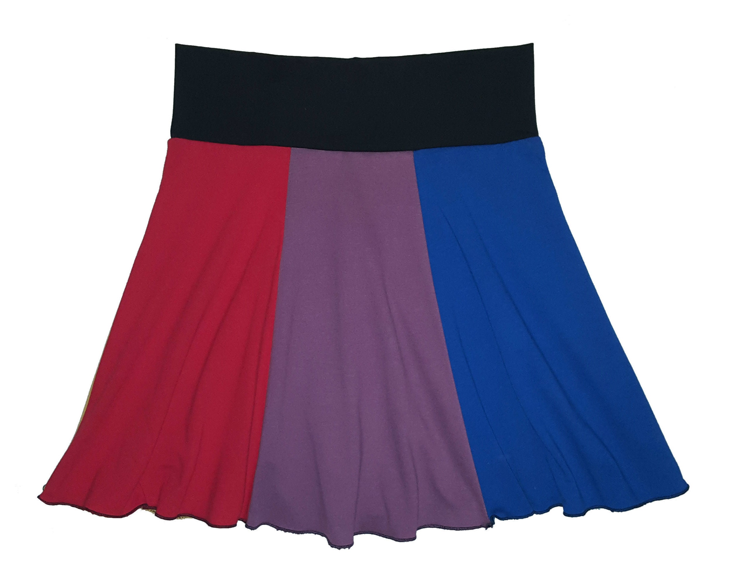 Color Block Skirt Women's XS Small T-shirt Skirt Summer Essentials