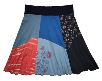 Plus Size Skirt 1X 2X One of a Kind Upcycled Skirt Hippie Skirt Repurposed Skirt Size 18 20 22 Athleisure Skirt T-Shirt Skirt Twinkle