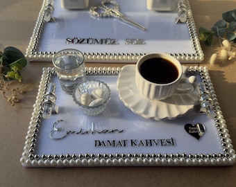 Nişan & Söz Tepsi Set | Söz Tepsi + Nişan Tepsi Set for Nişan Söz Düğün - Personalized Acrylic Gift, Engagement Decor