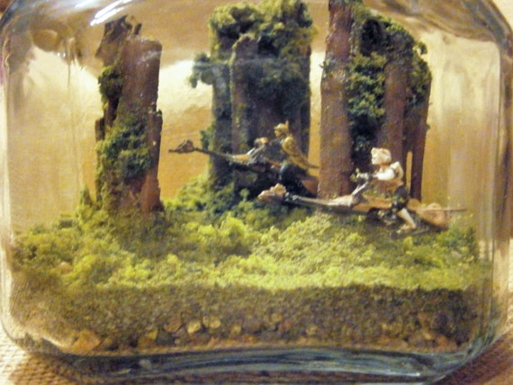 Star Wars Return Of The Jedi Themed Terrarium Diorama Etsy
