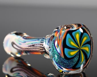 Extra Thick Inside-Out Color-Changing Glass Pipe –Dichroic Sparkle Thick, Durable