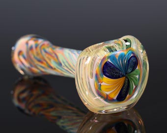 Thick Dichroic Sparkle-Out Color-Changing Glass Pipe