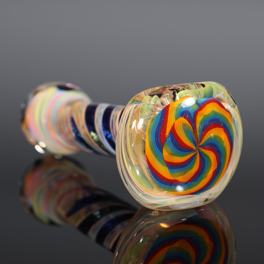 Thick Inside-out Color-changing Glass Pipe With Dichroic - Etsy