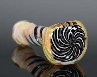 Thick Inside-Out Color-Changing Glass Pipe with Dichroic