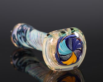 Thick Dichroic Sparkle-Out Color-Changing Glass Pipe