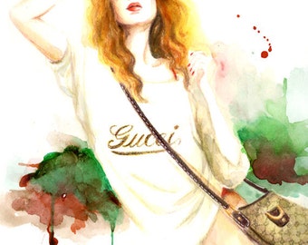 Louis Vuitton Tattoo Colored Pencil Drawing Illustration Art | Etsy
