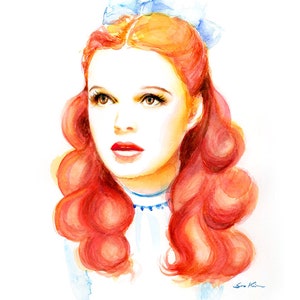 Watercolor portrait print - Dorothy Judy Garland