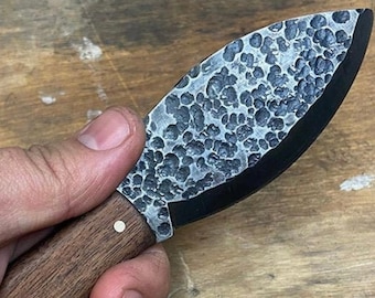 Custom Spear Point Knife Handmade Textured Custom General Camp Blade Made to Order