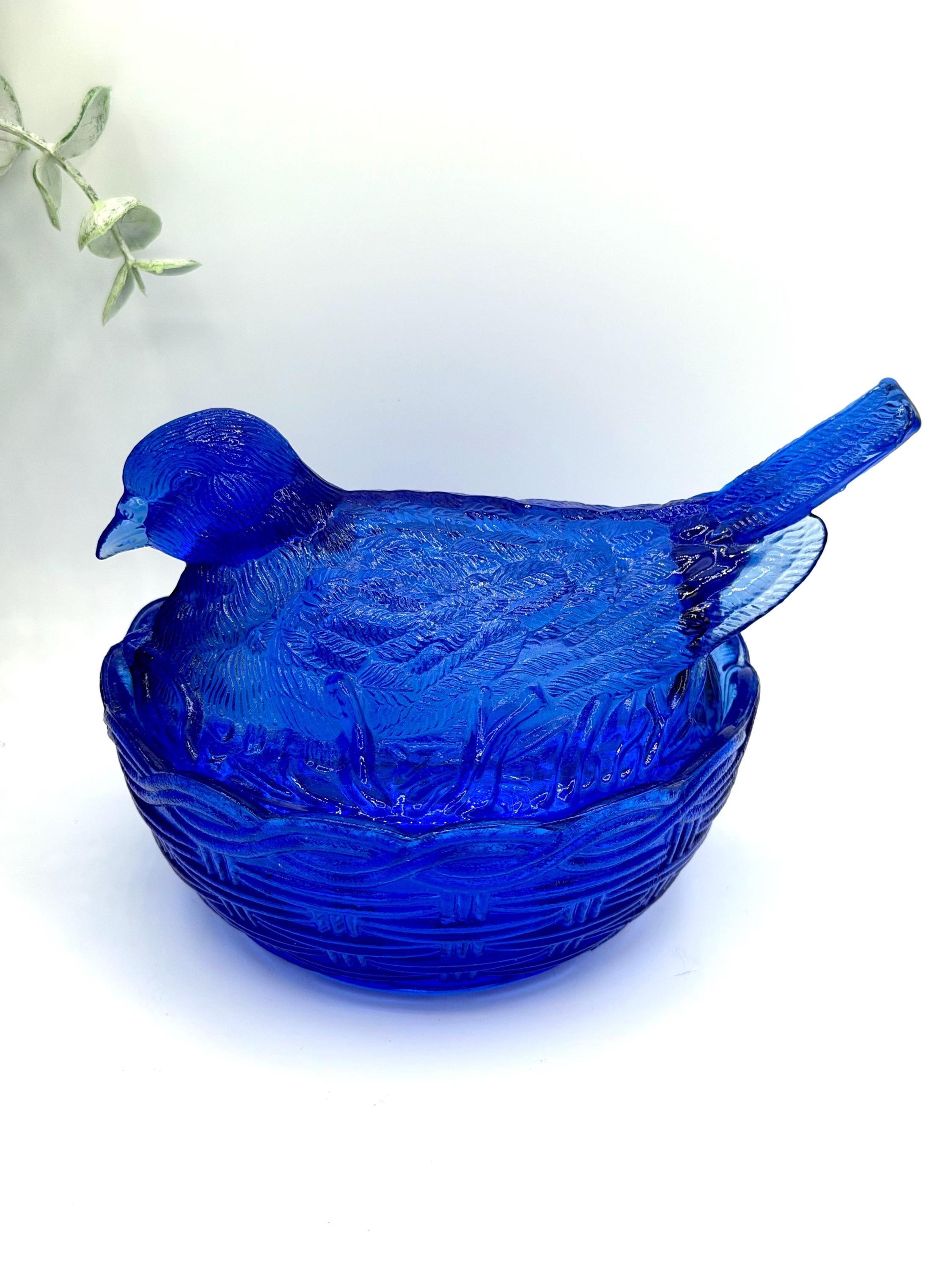 Glass Robin on Nest - Etsy Glass Robin on Nest - Etsy