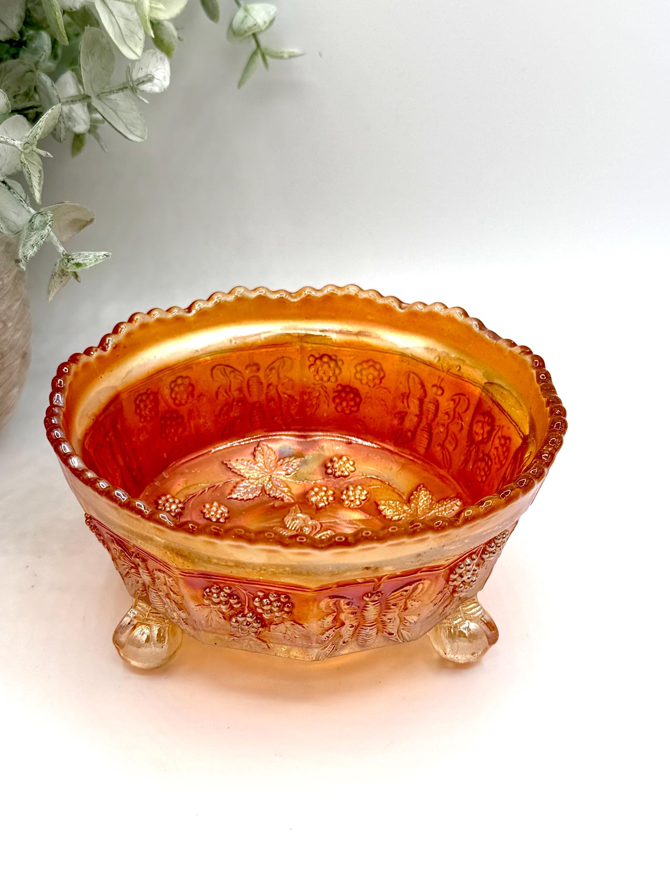 フェントン　バタフライ柄カーニバルグラス　ヴィンテージ フェントン バタフライ柄カーニバルグラス ヴィンテージ フェントン