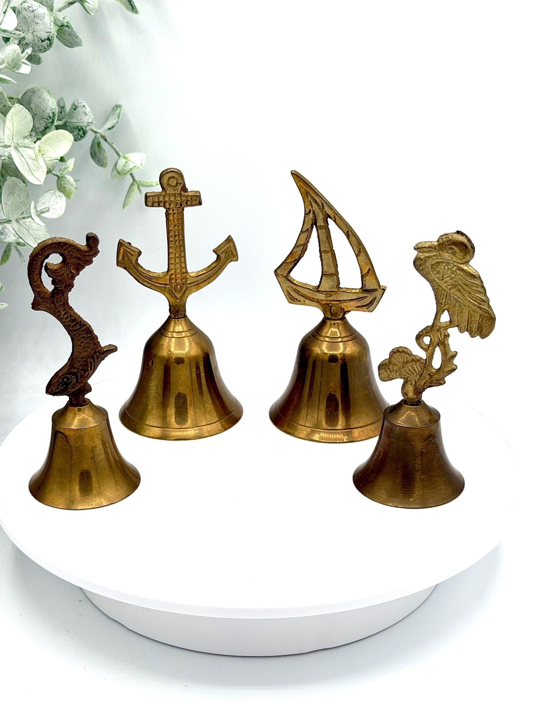 Bell Collection Vintage Brass Bell Collection | Nautical Theme | 3.75 Inch | Set of 4 ...