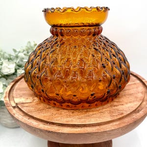 Amber Quilted Glass Shade - Etsy