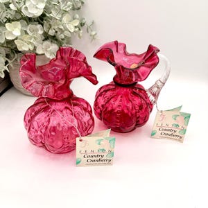 Fenton Glass Pitchers - Etsy