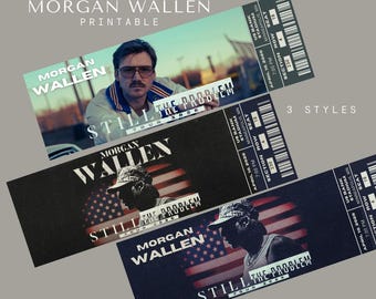 Printable Morgan Wallen Still the Problem Tour Concert Novelty Ticket Digital Download | Canva Template