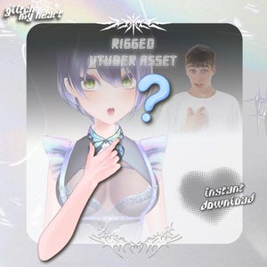 Activo de VTuber manipulado / Botón de mano de meme de confusión y sorpresa