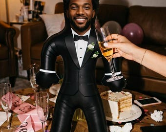 新郎用膨らませ人形 カスタムインフレータブル、独身パーティー、独身最後のパーティー、ユニークな結婚祝いギフト