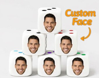 Dados de cara personalizados: regalo de fiesta con foto personalizada