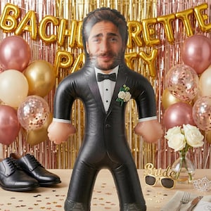 Personalized Groom Blow Up Dolls, Unique Wedding Gifts, Bachelorette Party Decor, Funny Inflatable Husband