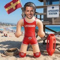 Custom Face Inflatable Lifeguard Doll, Beach Bachelorette Party Decor, Funny Gag Gift, Pool Party Favor