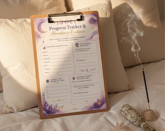 Abundance Mindset Daily Tracker afdrukbaar, Affirmations Gratitude Journal, Manifestation Mindset-werkblad, digitale download