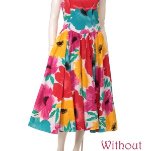 Vintage 80s Bold Floral Dress with Pockets image 5