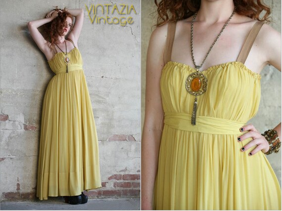 yellow goddess dress