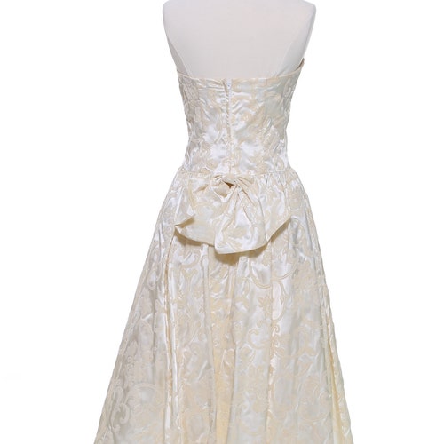 jessica mcclintock strapless lace dress Jessica McClintock Formal Dress // vintage 80s 1980s Victorian | Fenix Vintage - Los Angeles, CA
