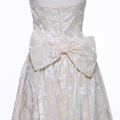 jessica mcclintock strapless lace dress Jessica McClintock Formal Dress // vintage 80s 1980s Victorian | Fenix Vintage - Los Angeles, CA