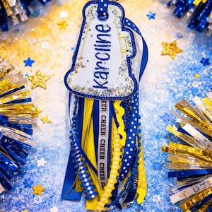 Personalized Cheer Horn Bag Tag
