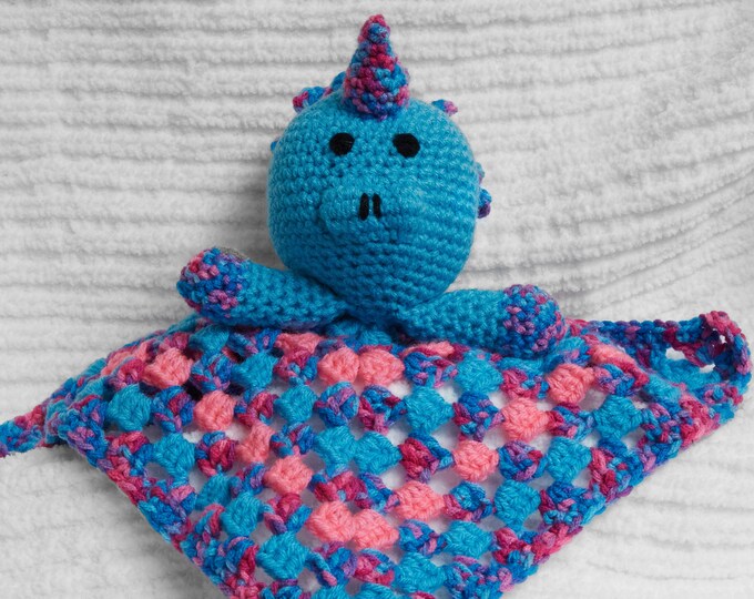 Unicorn Lovey in turquoise and pink blue mix
