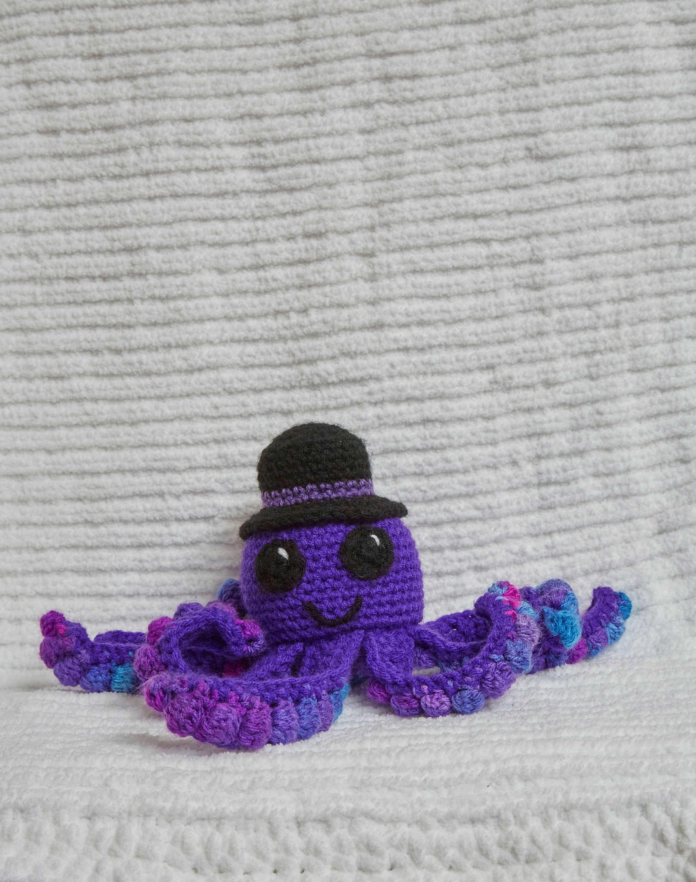 Stuffed Purple Octopus Cute Crochet 