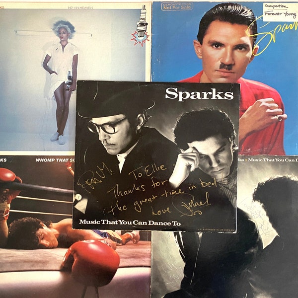 Ultra Rare SPARKS 2 Autographed! + Red Vinyl! | 5 Record Lot w/Deejay Only Record Release Party Feedback Sheet | 12" Maxi Discs & LPs (#027)