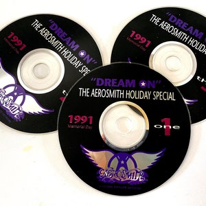 001 AEROSMITH Rare ROCKLINE CDs Set of 3 1991 Music Interview Syndicated Rock Radio Show Music Industry Only Compact Discs image 1