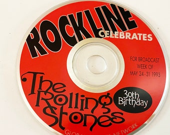 003) Rolling Stones 30th Birthday Rare ROCKLINE CD  | 1993 | Music + Interview Syndicated Rock Radio Show | Music Industry Only Compact Disc