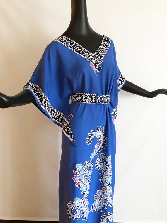 Vintage Pake Muu Belted Caftan | Genuine Batik Bl… - image 4