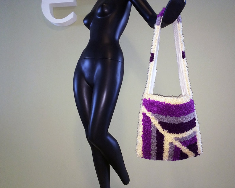 MOD Vintage 70s Shag Rug Purse Hippie Boho Shoulder Bag Etsy