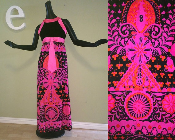 1 or 2 MOD Hippie 60s Hawaiian Beach Wedding Maxi… - image 1